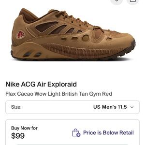 Nike ACG Air Exploraid Tan Sneakers